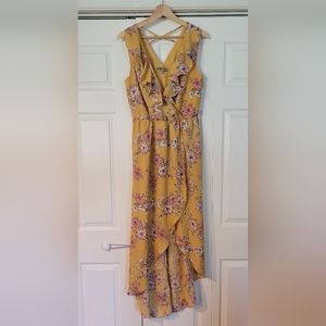 Bailey Blue Large Yellow Floral Print Maxi Dress